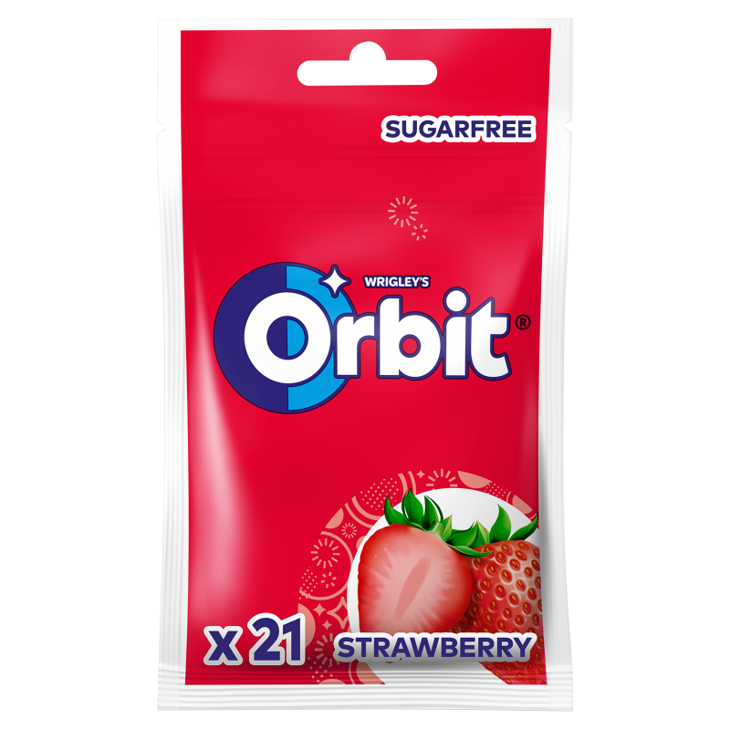 ORBIT Strawberry Truskawkowa guma do żucia bez cukru 21 drażetek frisco.pl