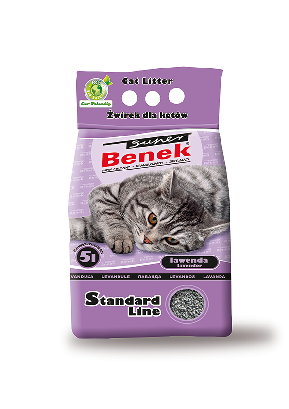 SUPER BENEK Żwirek bentonitowy uniwersalny o zapachu lawendowym
