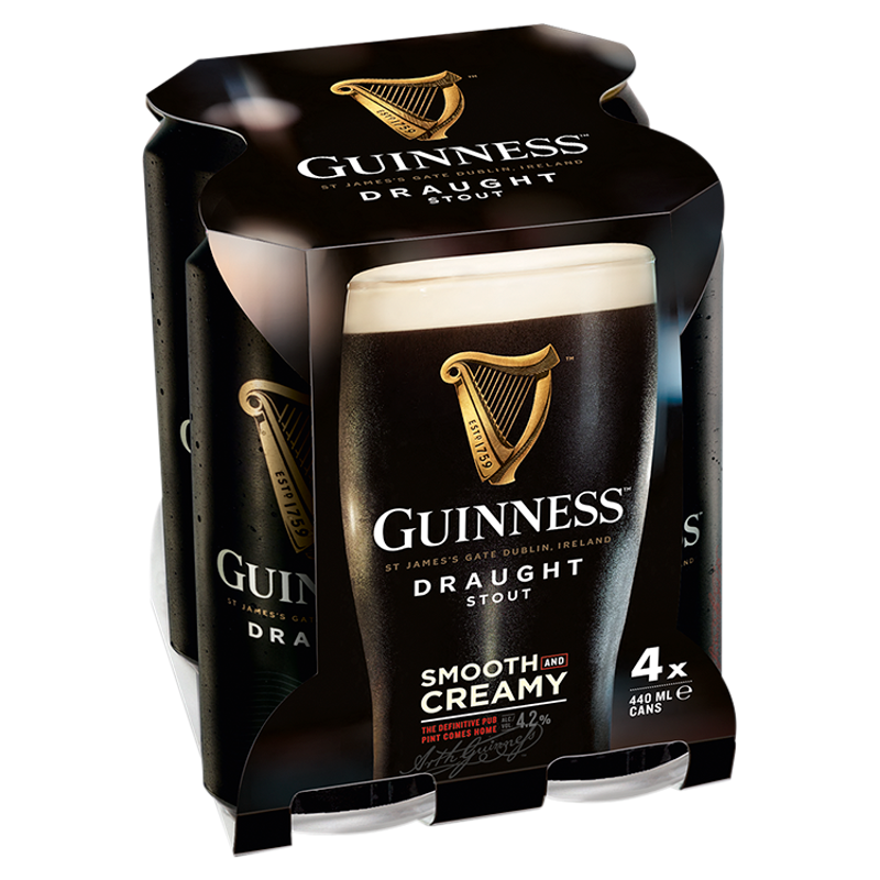 GUINNESS Draught Piwo ciemne 4x440ml (puszka)