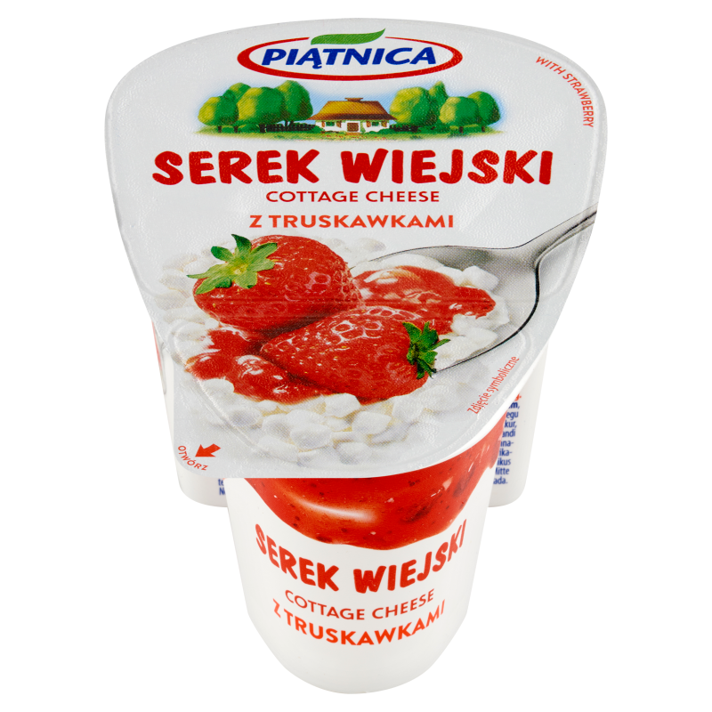 PIĄTNICA Serek wiejski z truskawkami frisco.pl