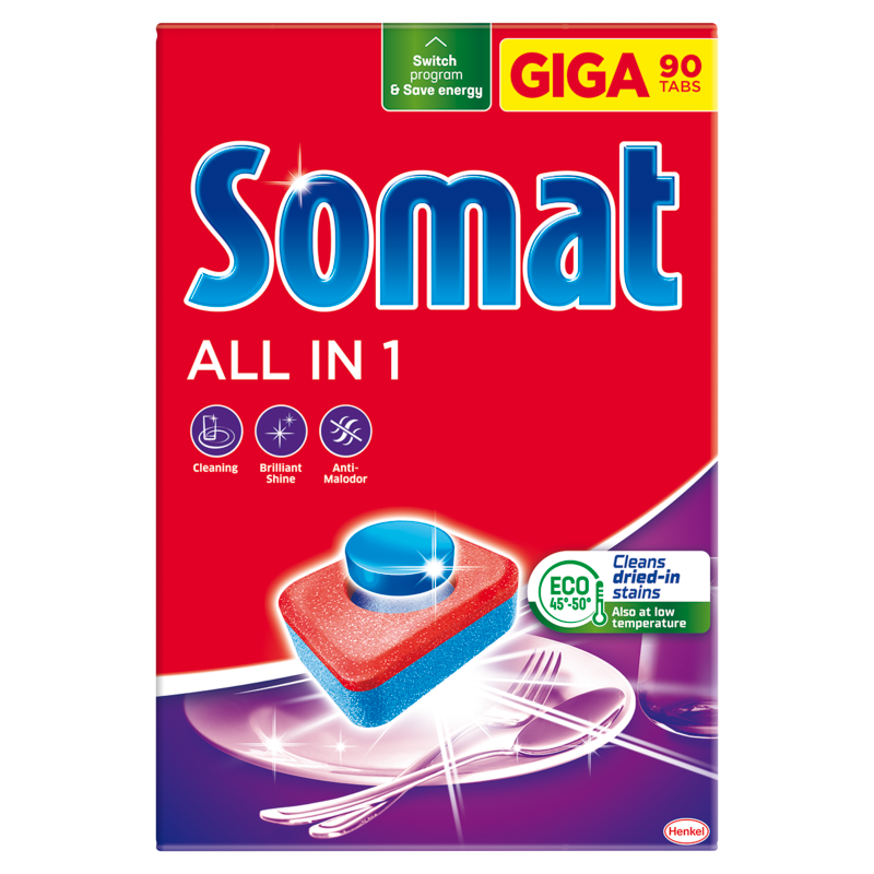 SOMAT All in 1 Tabletki do zmywarki Lemon 90 szt.