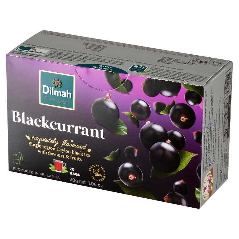 DILMAH Cejlońska czarna herbata z aromatem czarnej porzeczki 20 torebek ex. frisco.pl