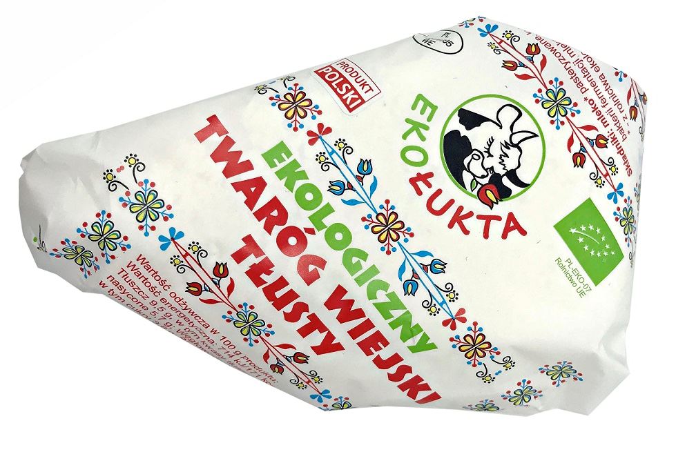 EKO ŁUKTA Twaróg wiejski klinek tłusty BIO