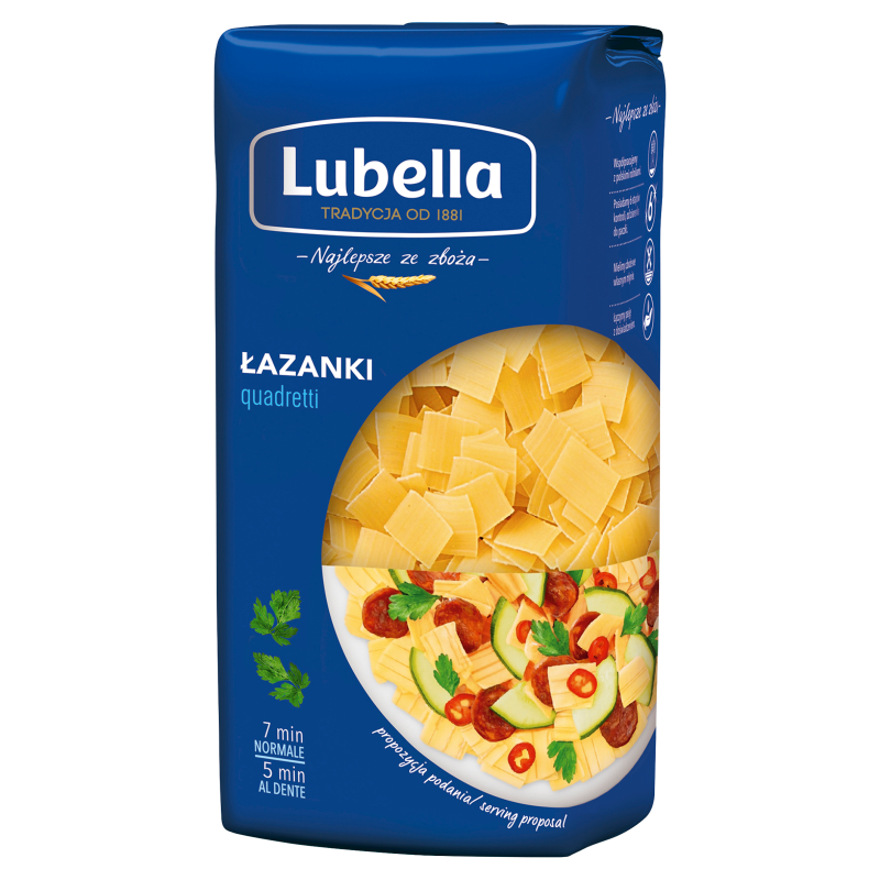 LUBELLA Makaron łazanki (quadretti)