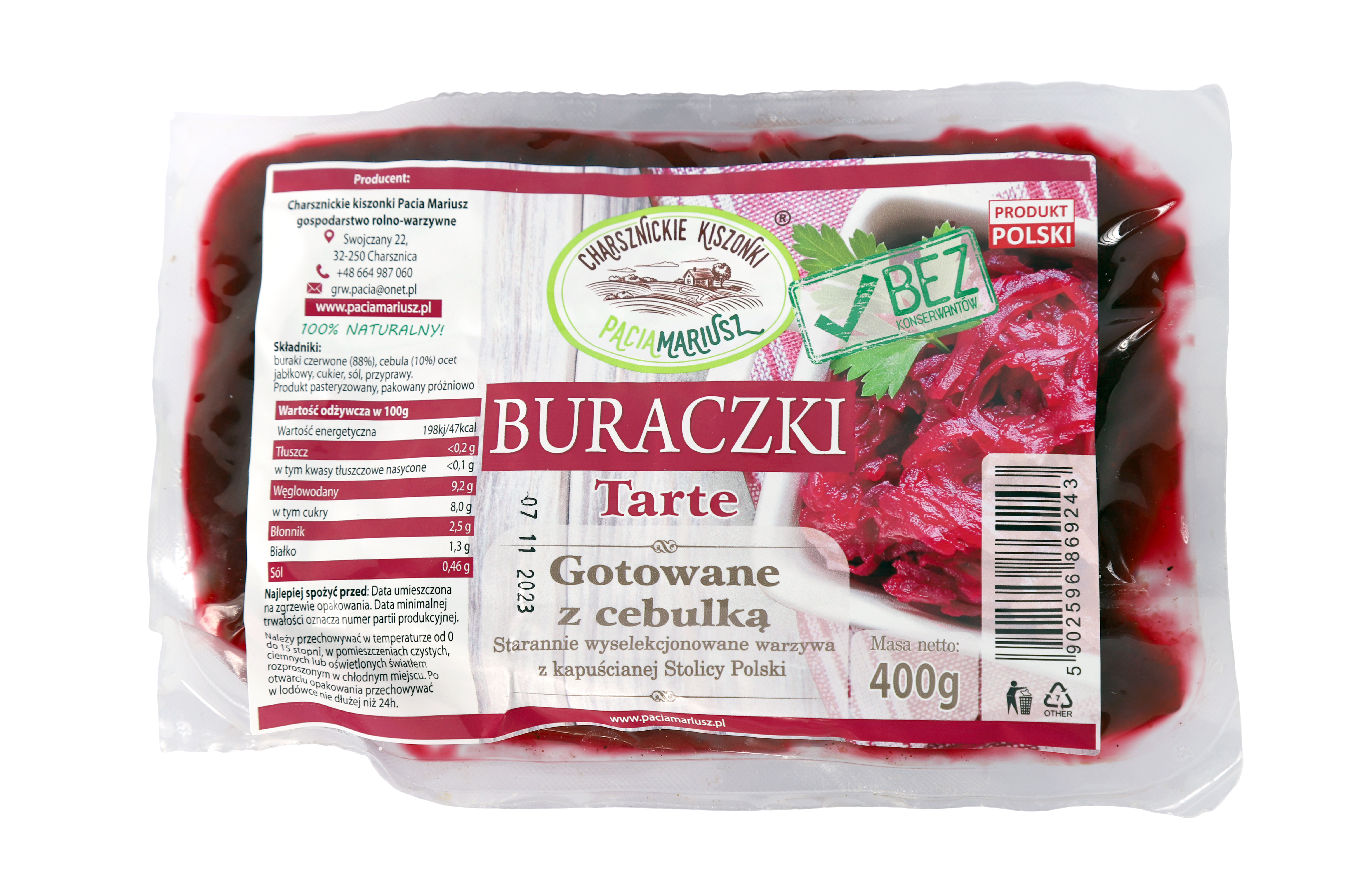 CHARSZNICKIE Buraczki tarte z cebulką