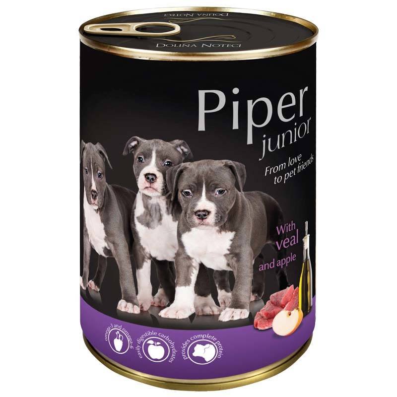 PIPER ANIMALS Mokry pokarm dla psa junior z cielęciną i jabłkiem
