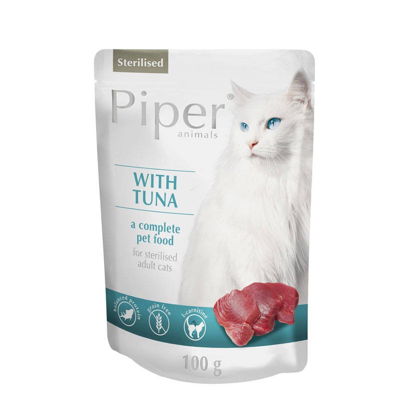 PIPER ANIMALS Mokra karma dla kotów sterylizowanych z tuńczykiem