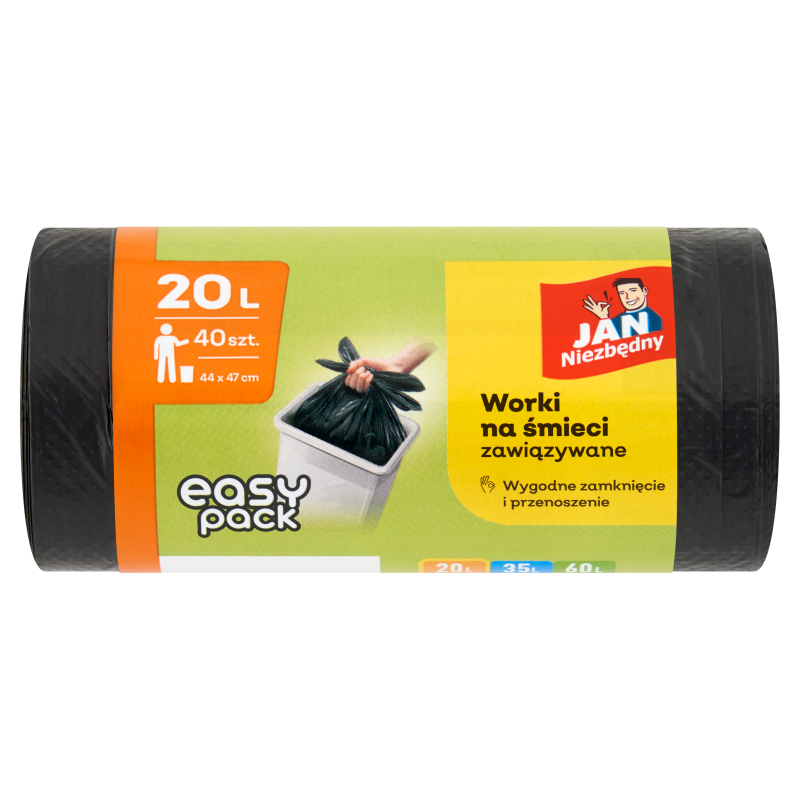 JAN NIEZBĘDNY Easy-Pack Worki na śmieci 20l 40 szt.