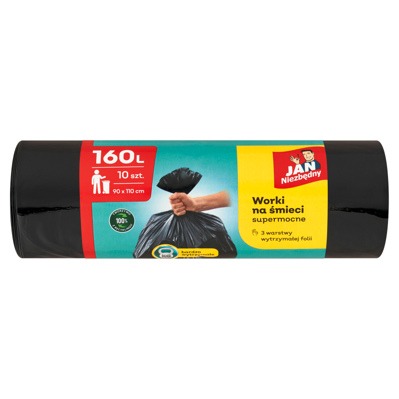 JAN NIEZBĘDNY Worki na śmieci 160l 10 szt.