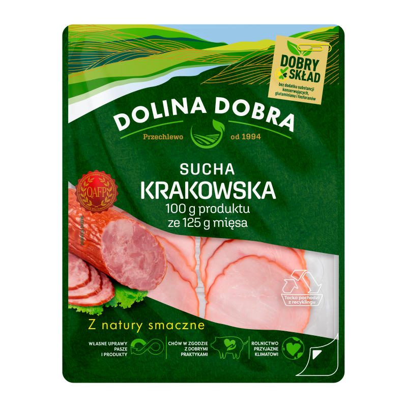 DOLINA DOBRA Kiełbasa krakowska bez konserwantów frisco.pl
