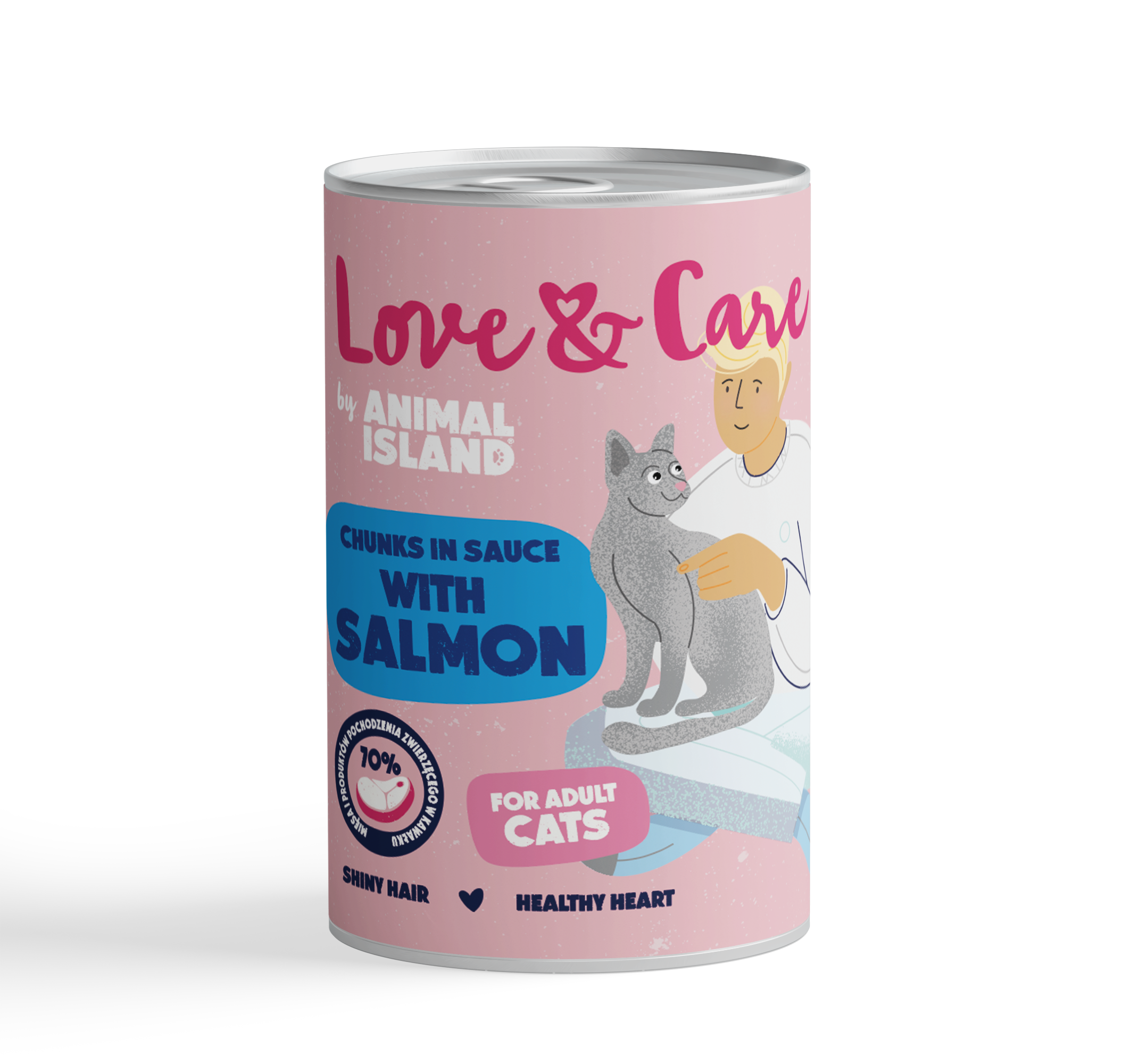 Love & Care Mokry pokarm dla kota z łososiem