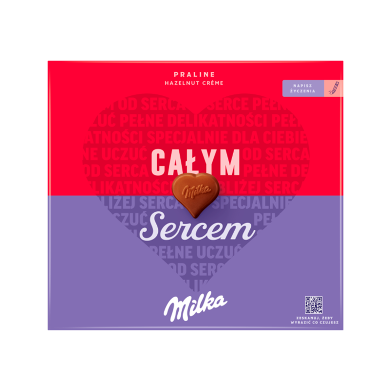 MILKA Praliny mleczne z nadzieniem z orzechów laskowych I LOVE MILKA frisco.pl