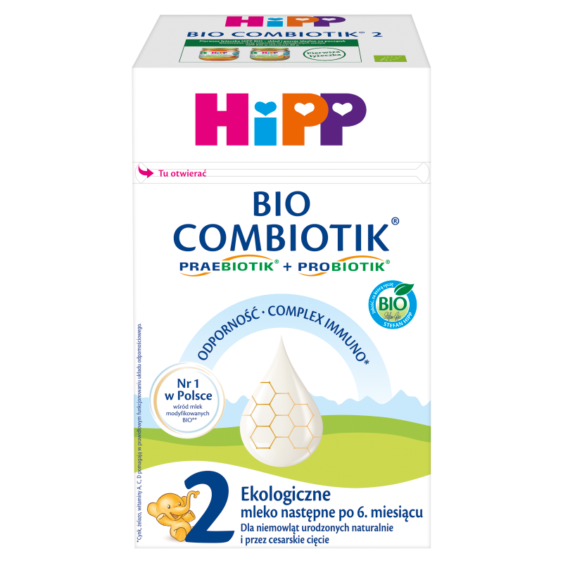 HIPP 2 BIO Combiotik ekologiczne mleko następne dla niemowląt po 6. miesiącu