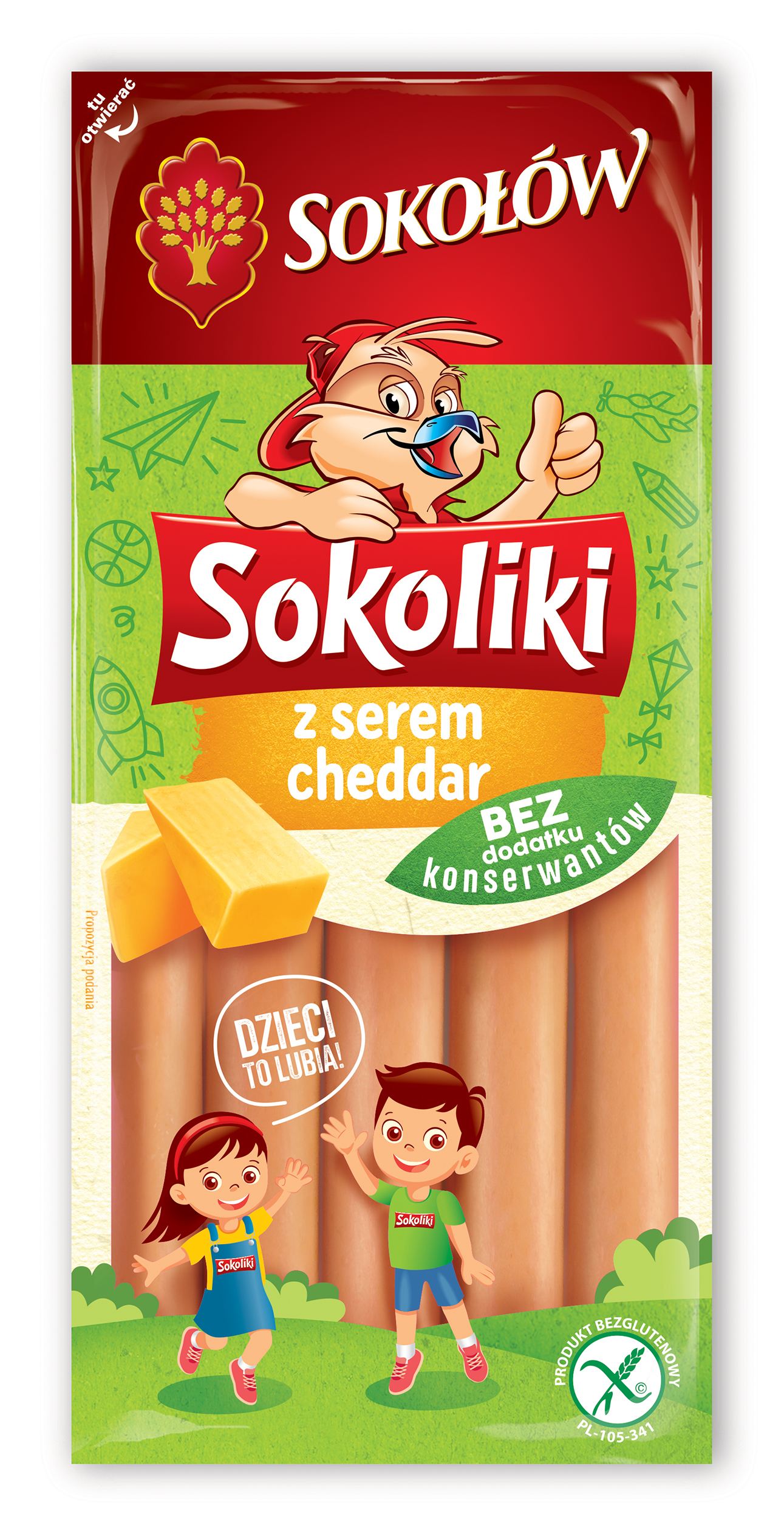 SOKOLIKI Parówki z serem cheddar