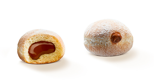 Donut worry be happy Pączki mrożone z nadzieniem czekoladowo-orzechowym 10 szt.
