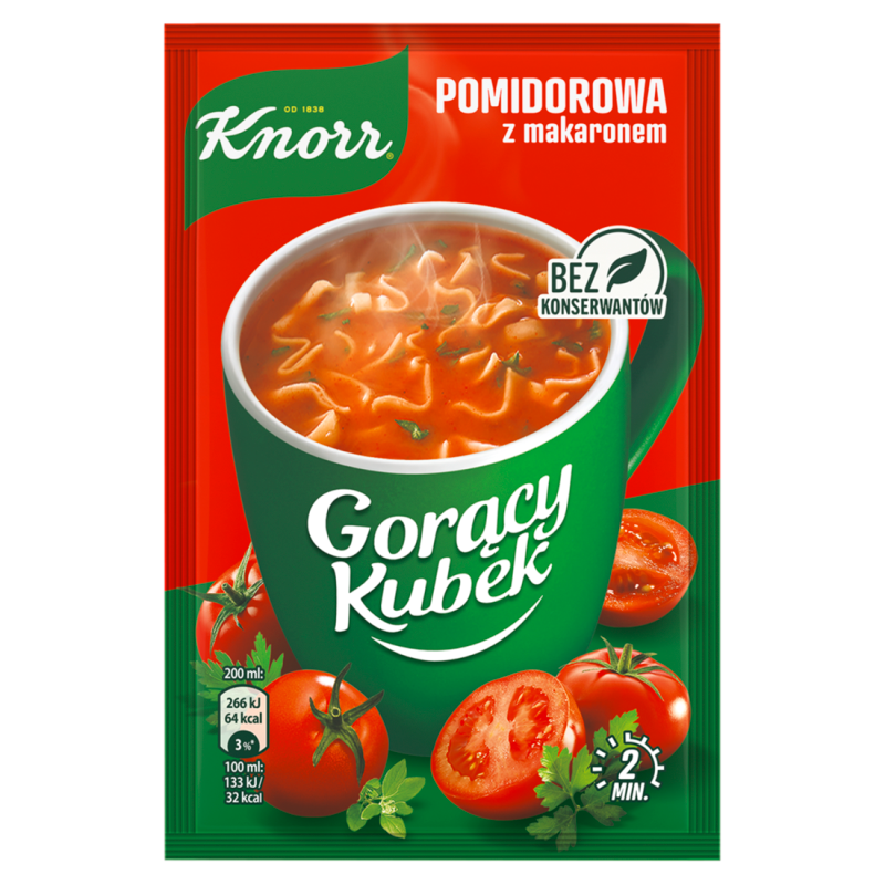 KNORR Gorący Kubek Pomidorowa z makaronem frisco.pl