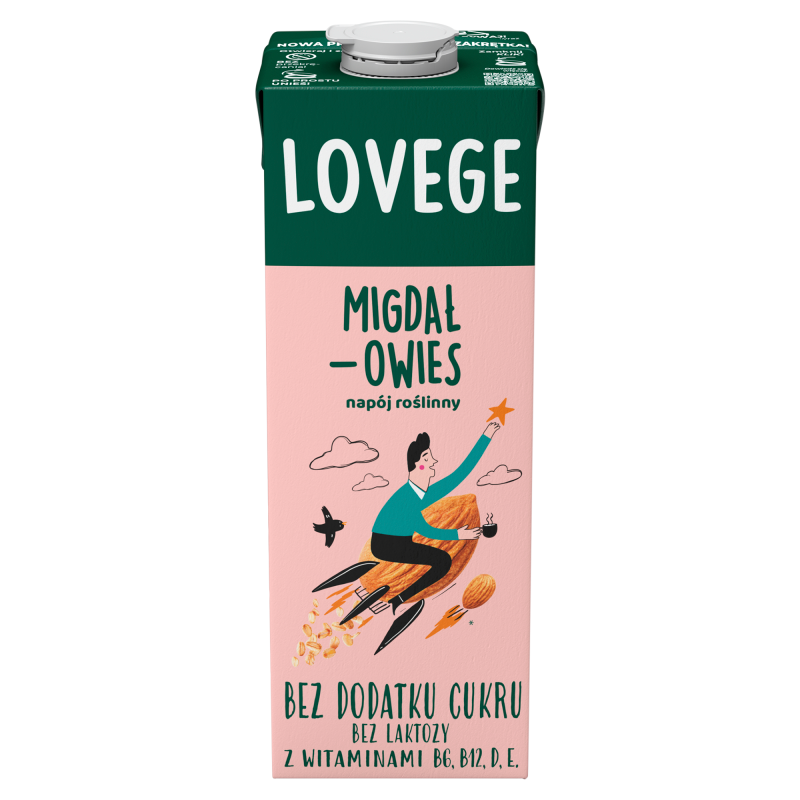 LOVEGE Napój Migdałowo-Owsiany Bez Cukru frisco.pl