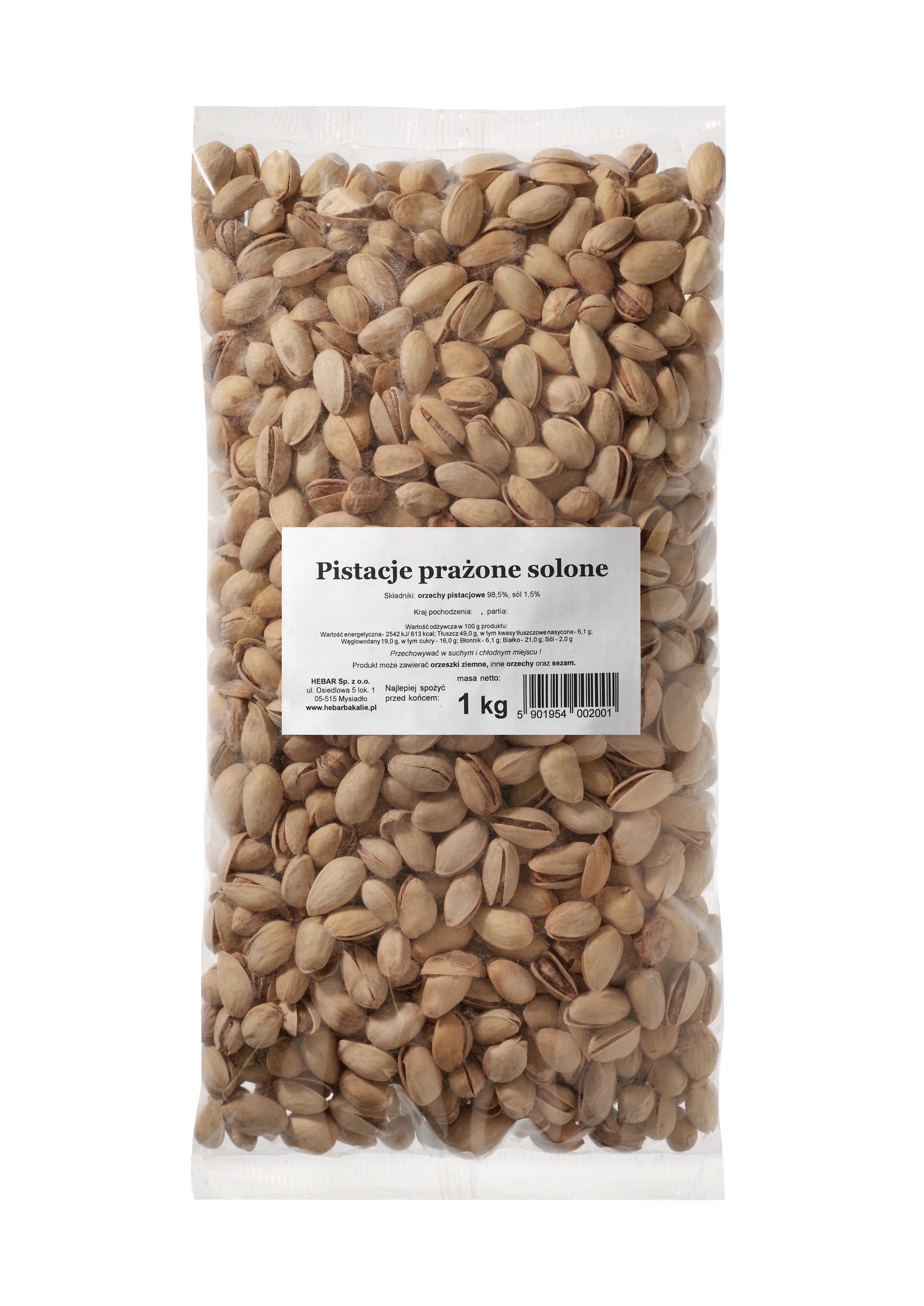 HEBAR Pistacje prażone solone
