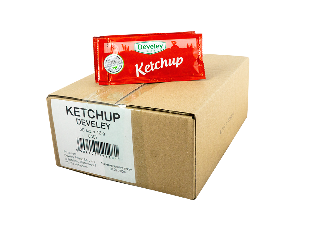 DEVELEY Ketchup w saszetkach 50 szt. (50x 12g)