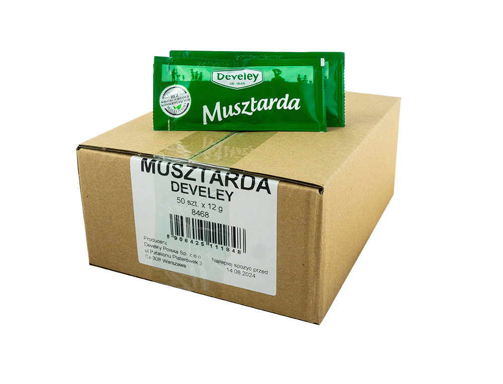 DEVELEY Musztarda w saszetkach 50 szt. (50x12g)