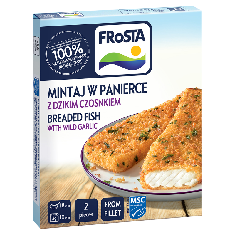 FROSTA Mintaj w panierce z dzikim czosnkiem mrożony