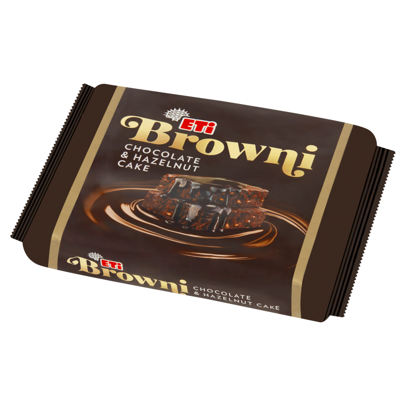 Browni Ciasto z czekoladą i kawałkami orzechów laskowych