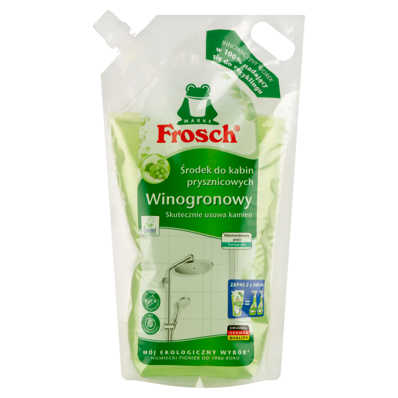 FROSCH Winogronowy środek do kabin prysznicowych - worek