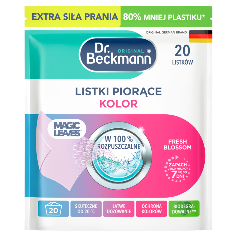 DR.BECKMANN Magic Leaves Chusteczki do prania koloru frisco.pl