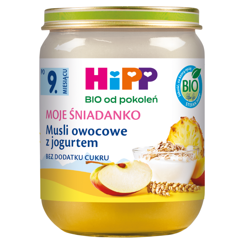 HIPP BIO od pokoleń Musli owocowe z jogurtem po 9 miesiącu