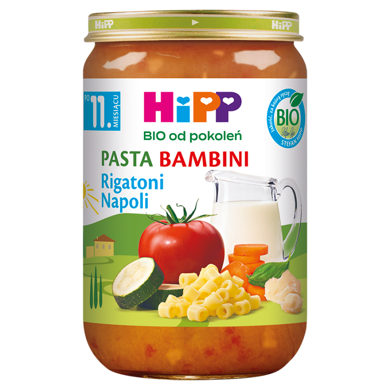 HIPP BIO od pokoleń Pasta Bambini Rigatoni Napoli po 11. miesiącu frisco.pl