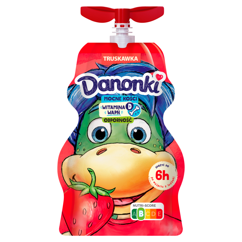 DANONKI Jogurt truskawkowy - saszetka frisco.pl
