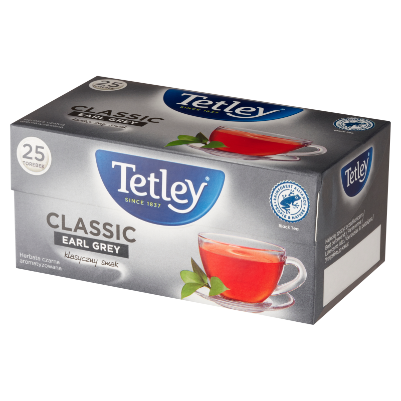 TETLEY Classic Earl Grey Herbata Czarna 25 torebek ex. frisco.pl