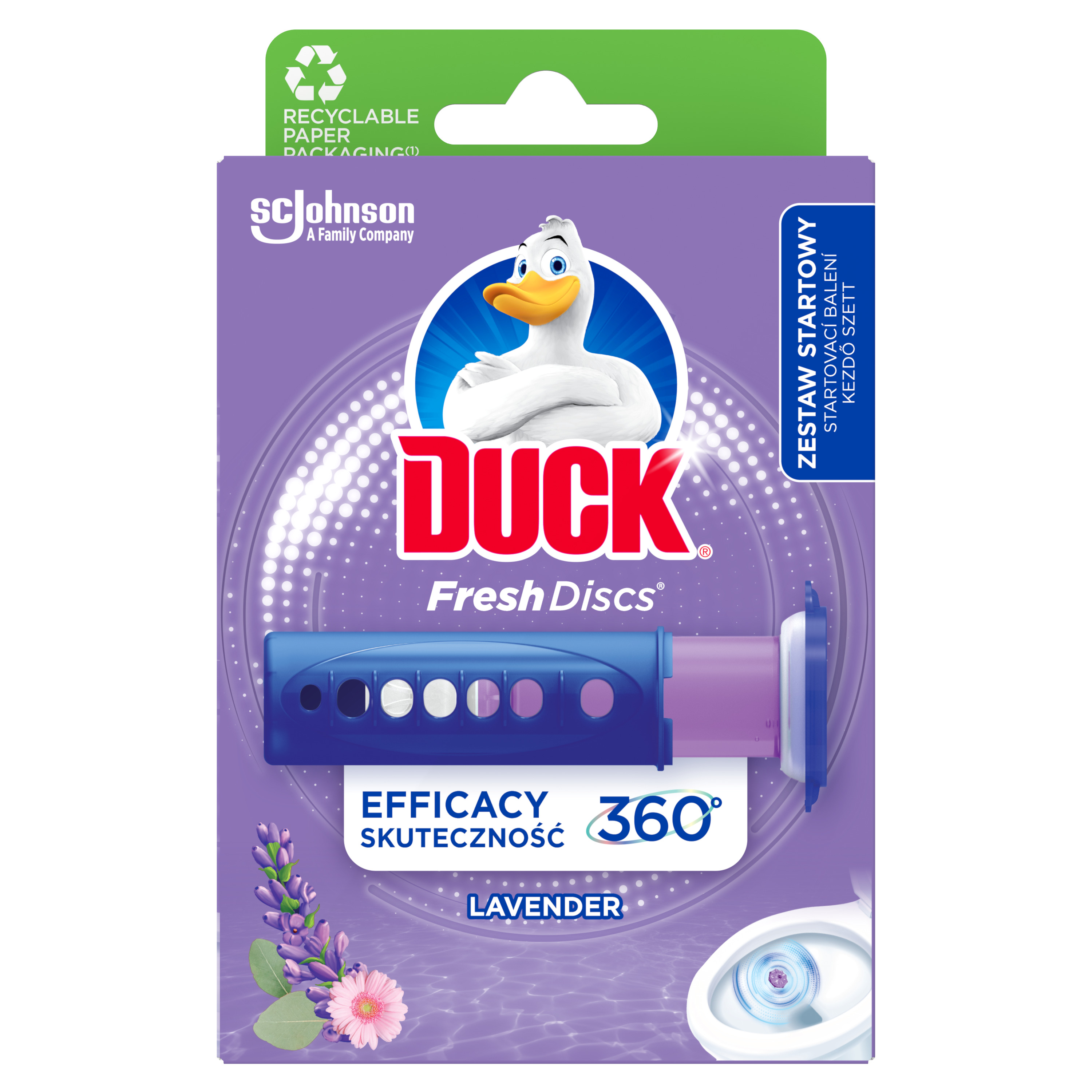 DUCK Fresh Discs Żelowy krążek do toalety Lavender
