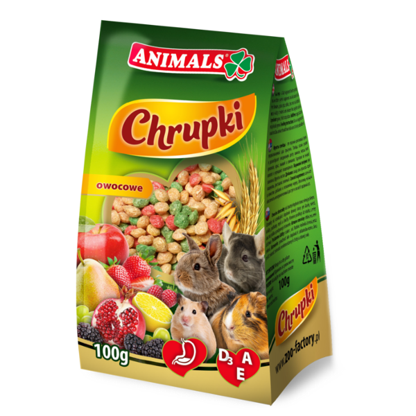 ANIMALS Chrupki owocowe dla gryzoni