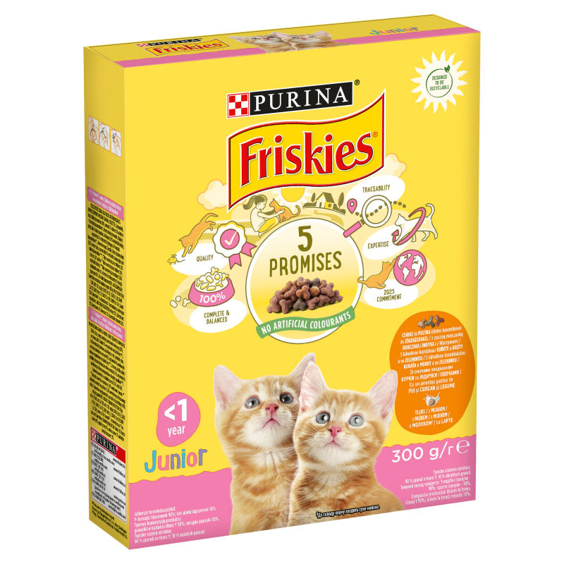 FRISKIES Junior Sucha karma dla kotów z kurczakiem i marchewką frisco.pl