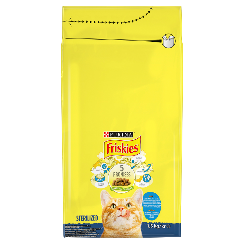 FRISKIES Sterilised Karma dla kotów z łososiem i dodatkiem warzyw frisco.pl
