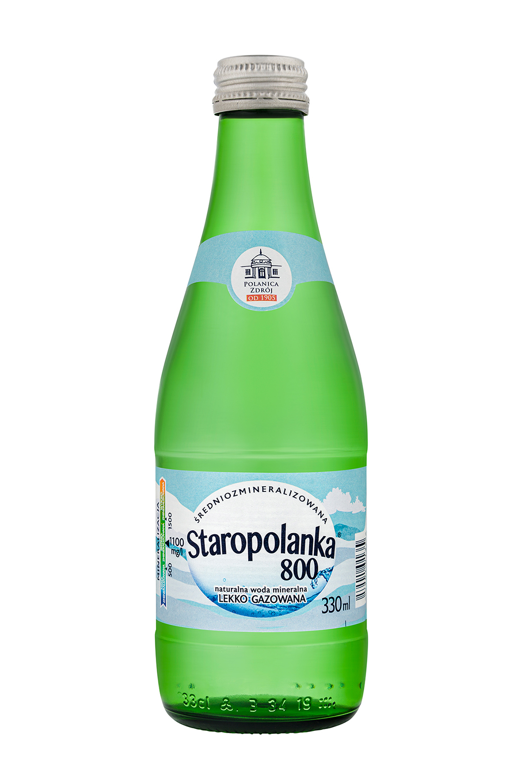 STAROPOLANKA Naturalna woda mineralna lekko gazowana (szkło)