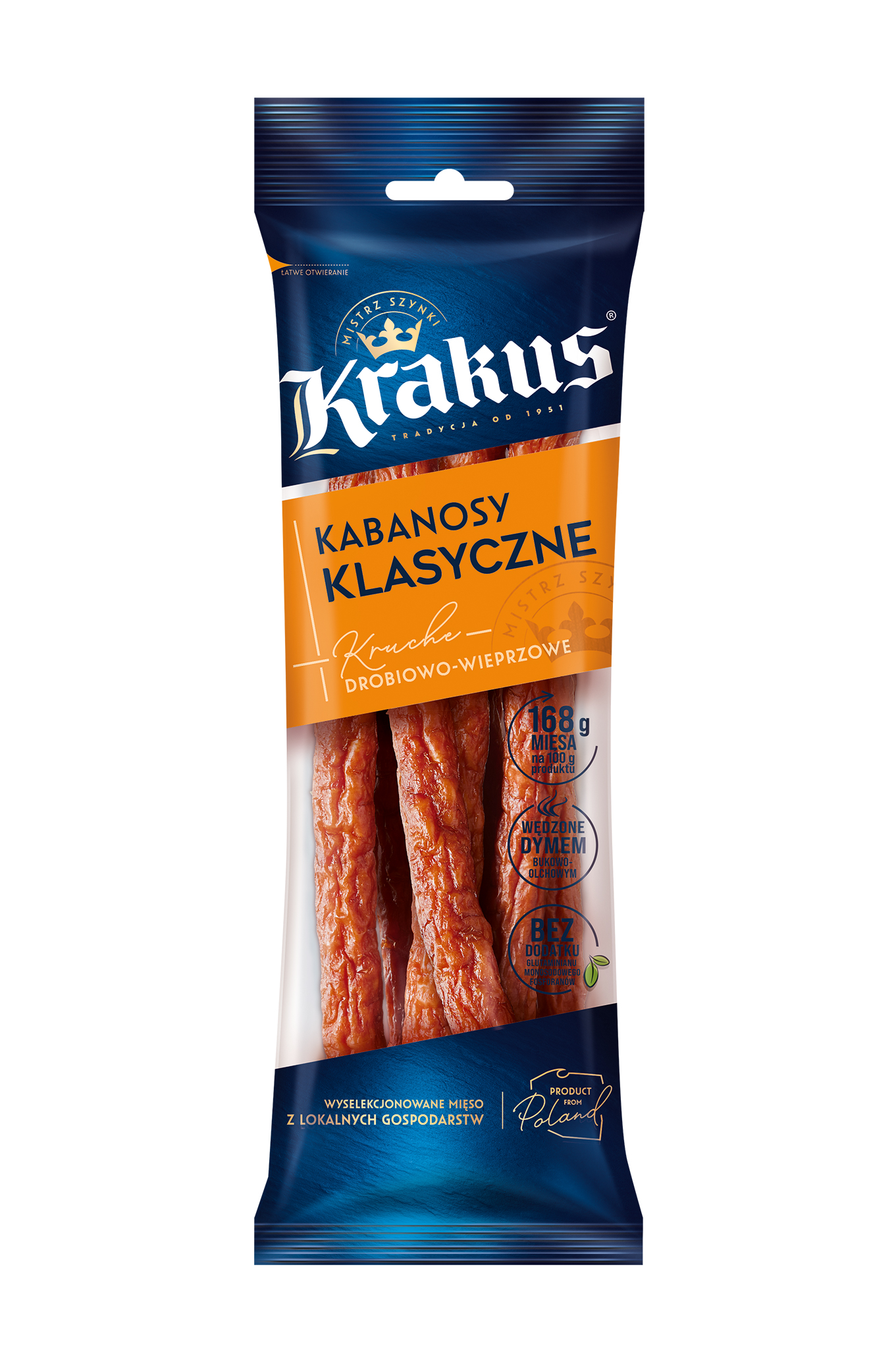 KRAKUS. Kabanosy klasyczne drobiowo-wieprzowe frisco.pl