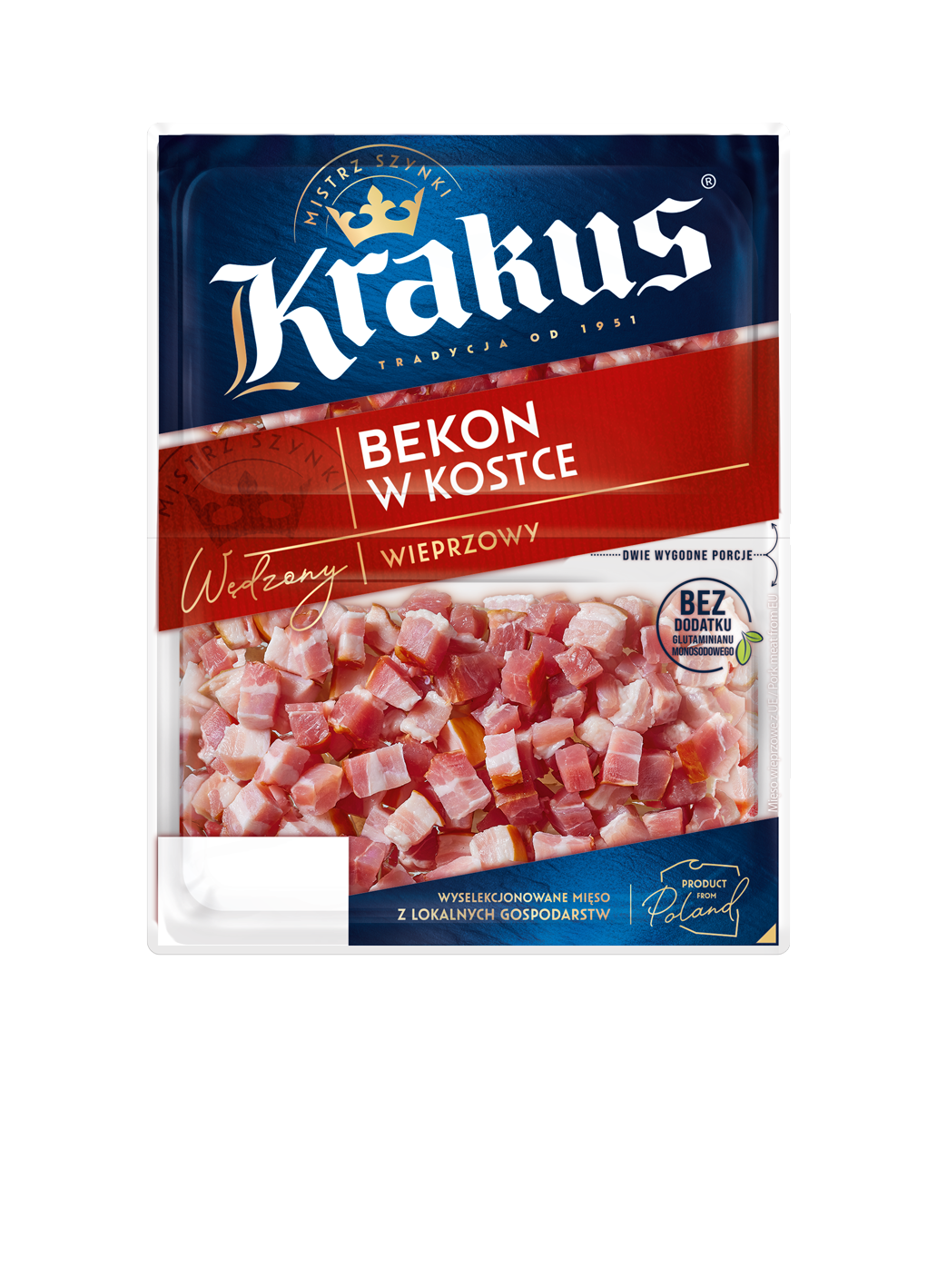 KRAKUS. Bekon w kostce 2 x75 g frisco.pl