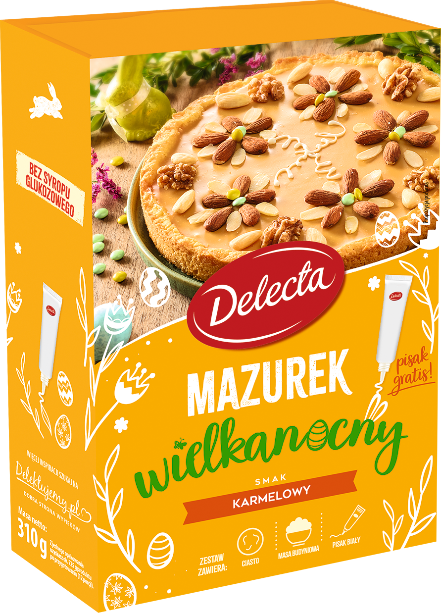 DELECTA Mazurek wielkanocny o smaku karmelowym