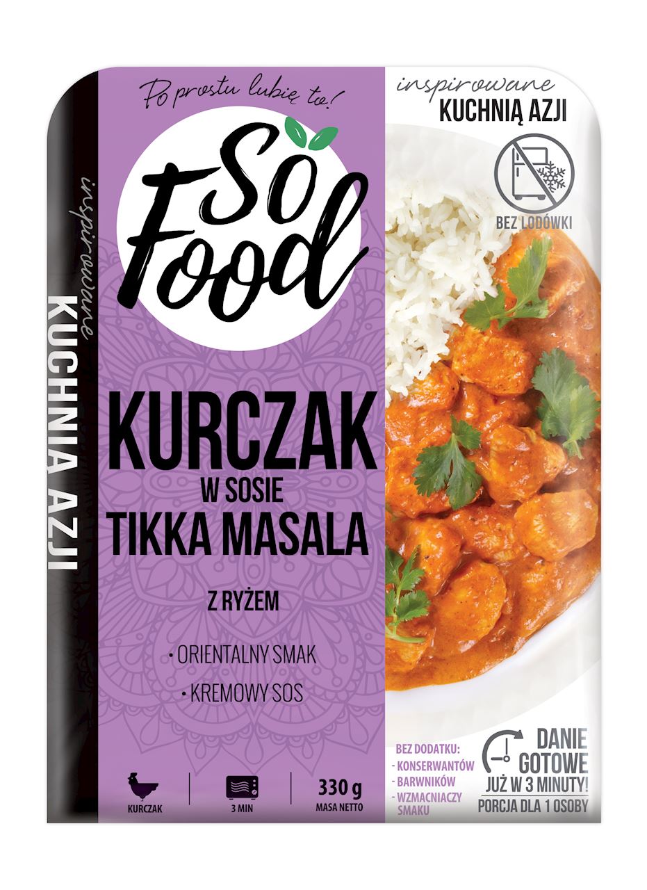 SO FOOD Kurczak w sosie tikka masala z ryżem