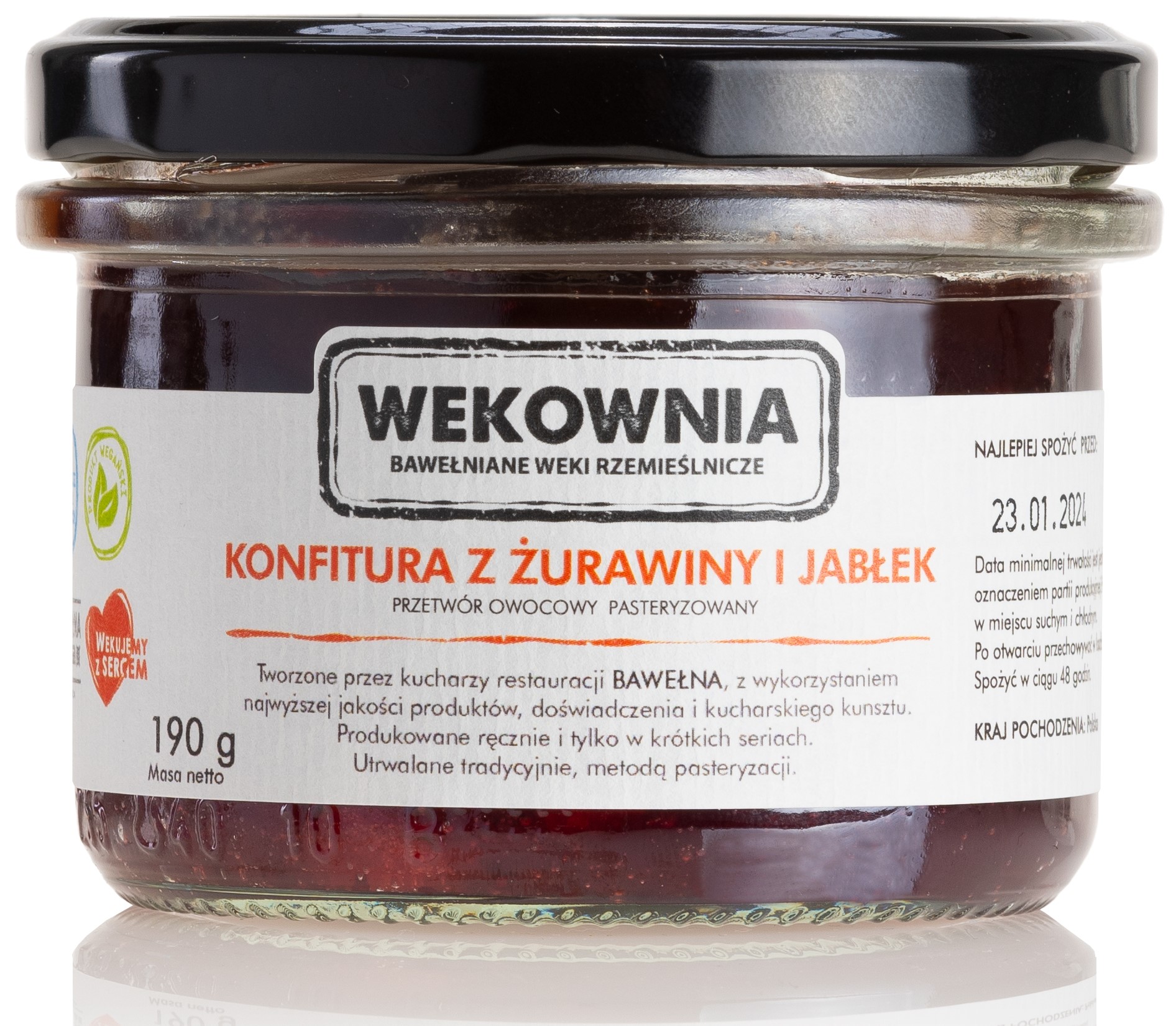 WEKOWNIA Konfitura z żurawiny i jabłek