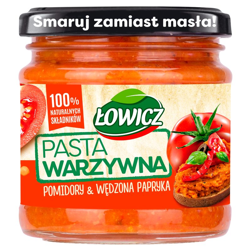 ŁOWICZ Pasta warzywna - pomidory i wędzona papryka frisco.pl