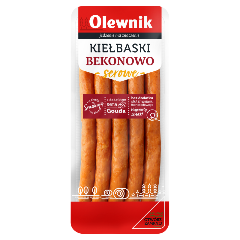 OLEWNIK Kiełbaski bekonowe z serem frisco.pl