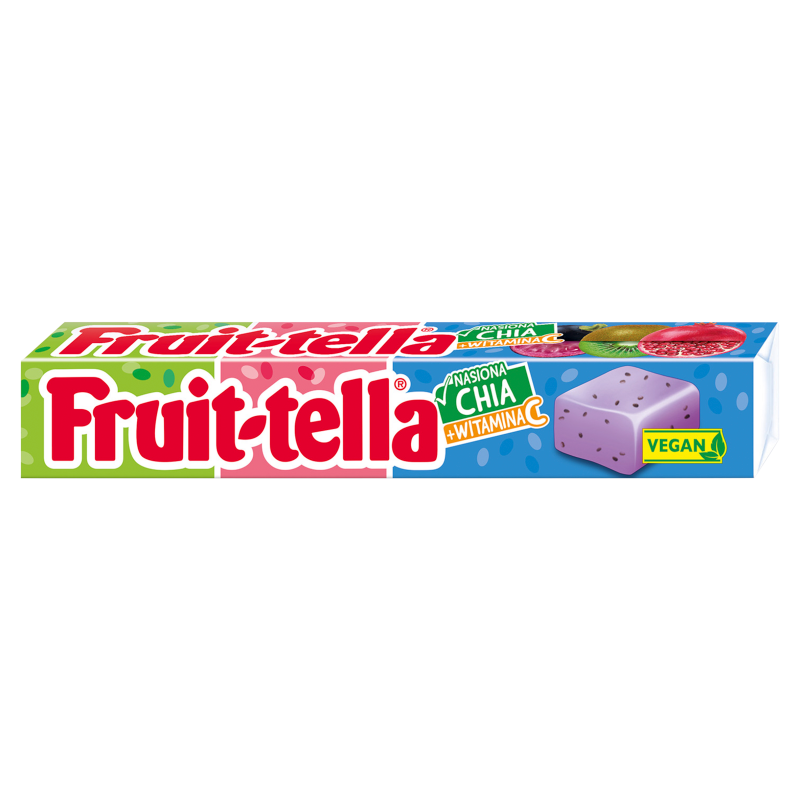 FRUITTELLA Cukierki do żucia z nasionami chia i witaminą C