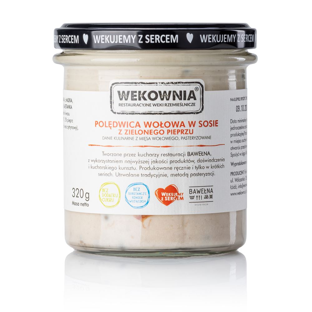 WEKOWNIA Polędwica wołowa w sosie z zielonego pieprzu
