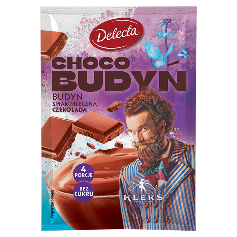 DELECTA Budyń o smaku mlecznej czekolady (bez cukru)