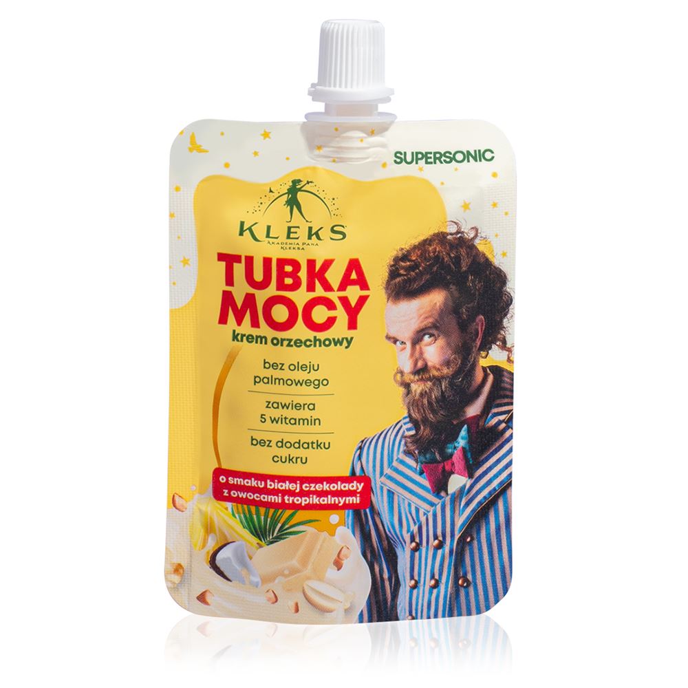 SUPERSONIC Orzechowa Tubka mocy o smaku białej czekolady z owocami tropikalnymi