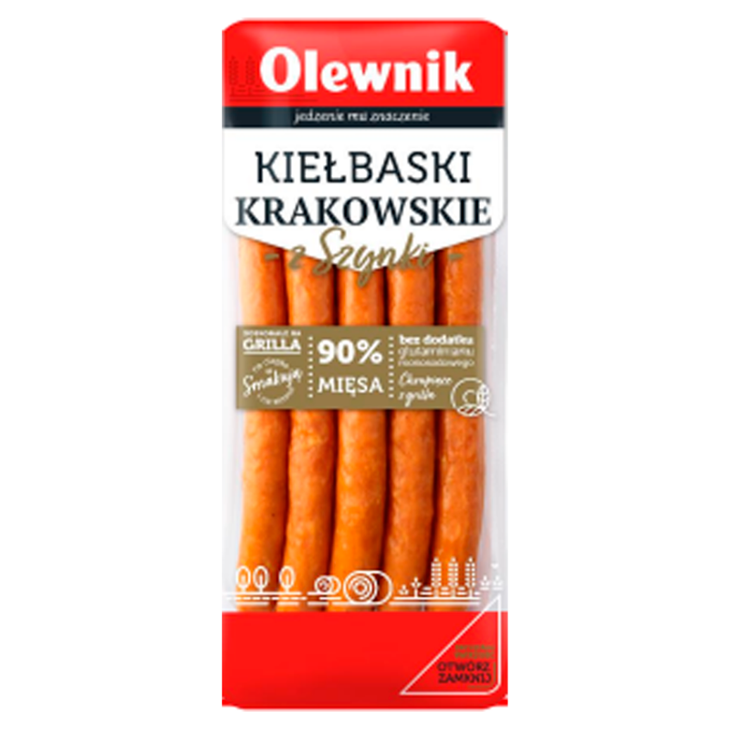 OLEWNIK Kiełbaski krakowskie z szynki frisco.pl