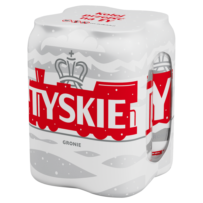 TYSKIE Gronie Piwo jasne pełne 4x500ml (puszka)